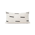 Authentic Mudcloth Throw Pillow - Charcoal Large Stripe