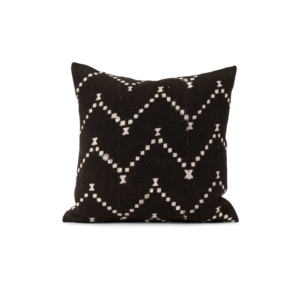Authentic Mudcloth Throw Pillow - Coco Dot