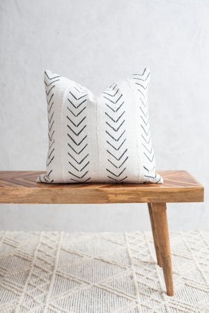 Authentic Mudcloth Throw Pillow ~ Chevron/Cotton