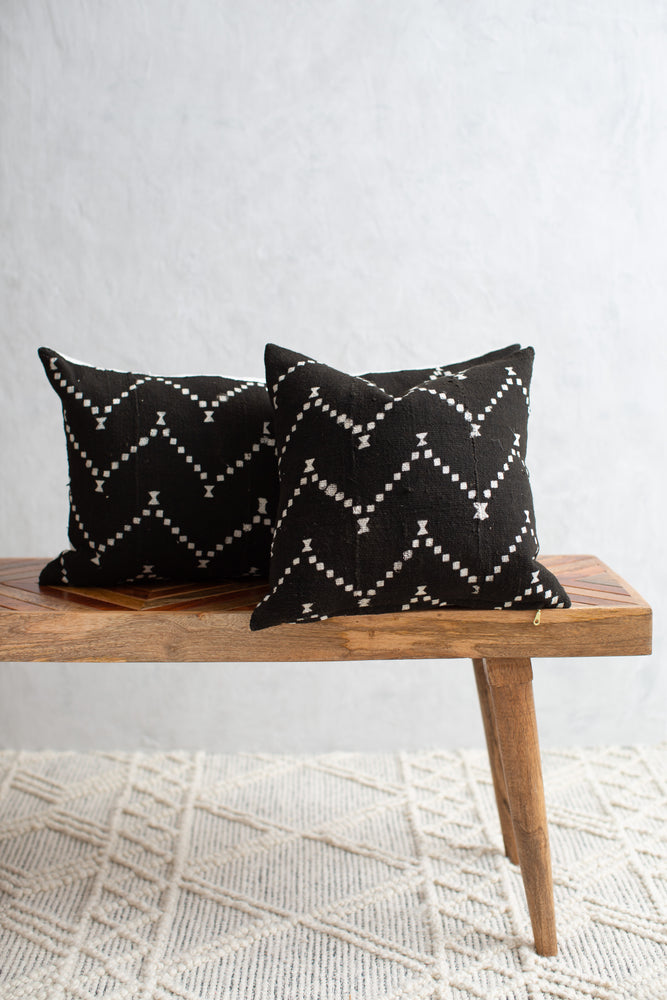 Authentic Mudcloth Throw Pillow - Coco Dot